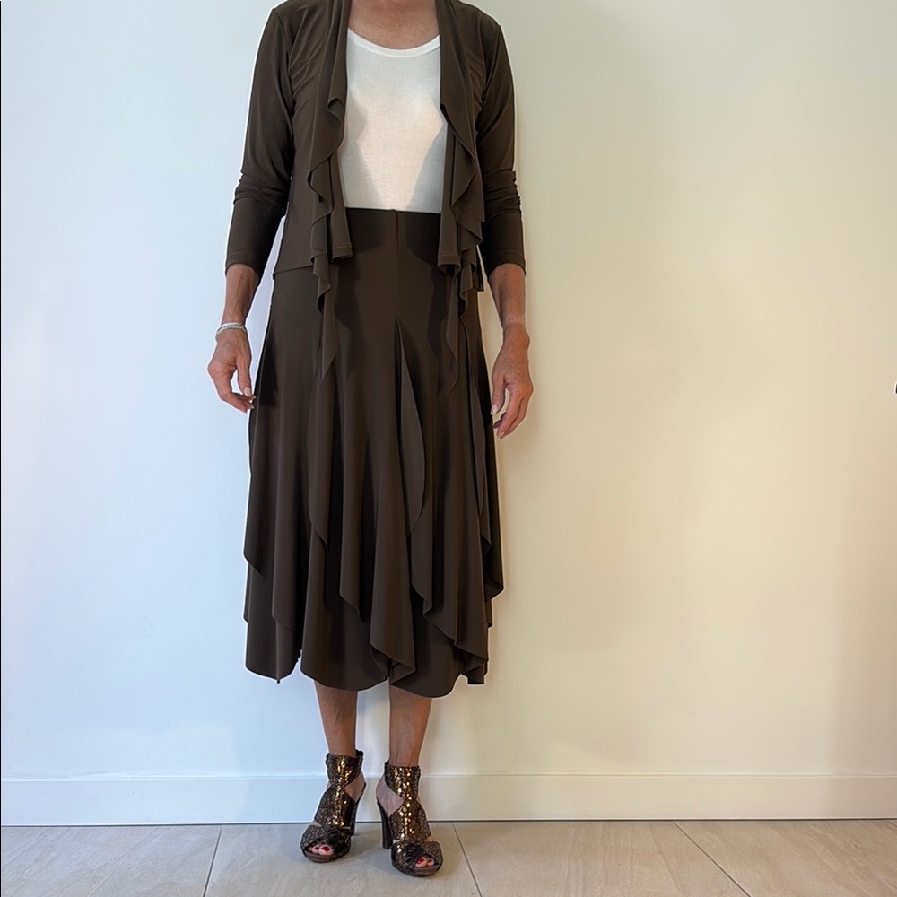 Sympli Brown Midi Skirt